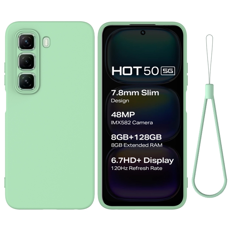 RUBBER Védőburkolat Infinix-hez Hot 50 5G zöld akciós termékkép 1