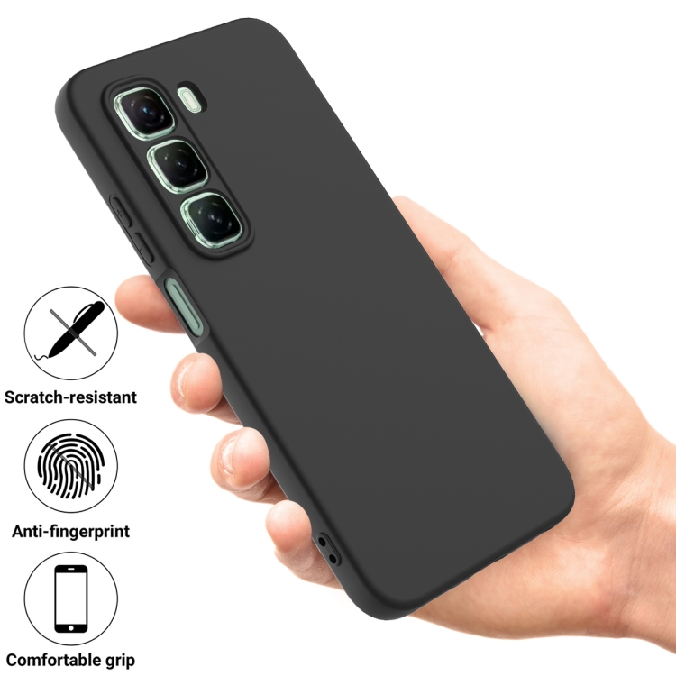 RUBBER Védőburkolat Infinix Hot 50 Pro+ fekete termék 2. képe