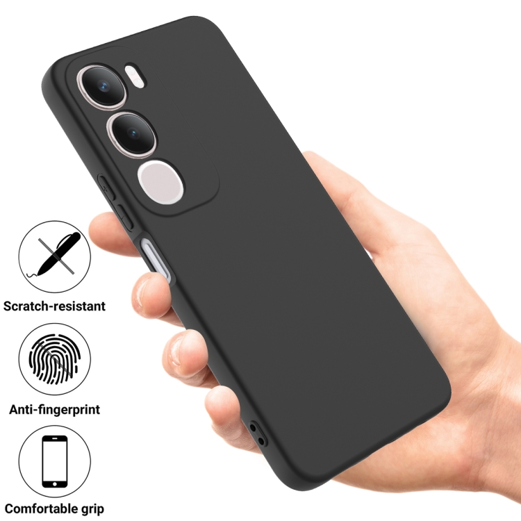 RUBBER Védőtok a Vivo Y19s-hez fekete termék 2. képe