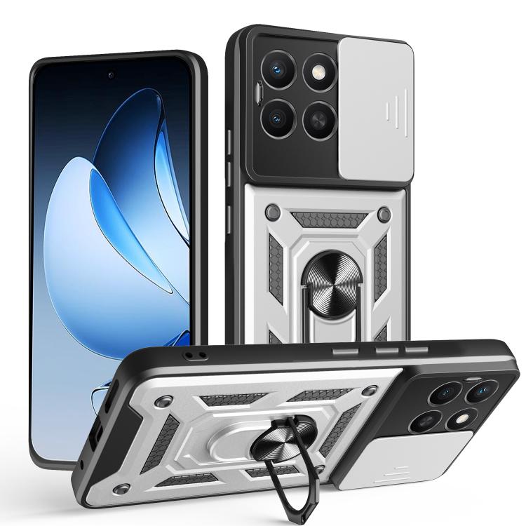 RING KAMERA Borító tartóval Honor X8c ezüsthöz akciós termékkép 1