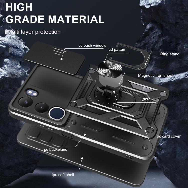 RING KAMERA Borító tartóval Vivo Y19s piros termék 2. képe