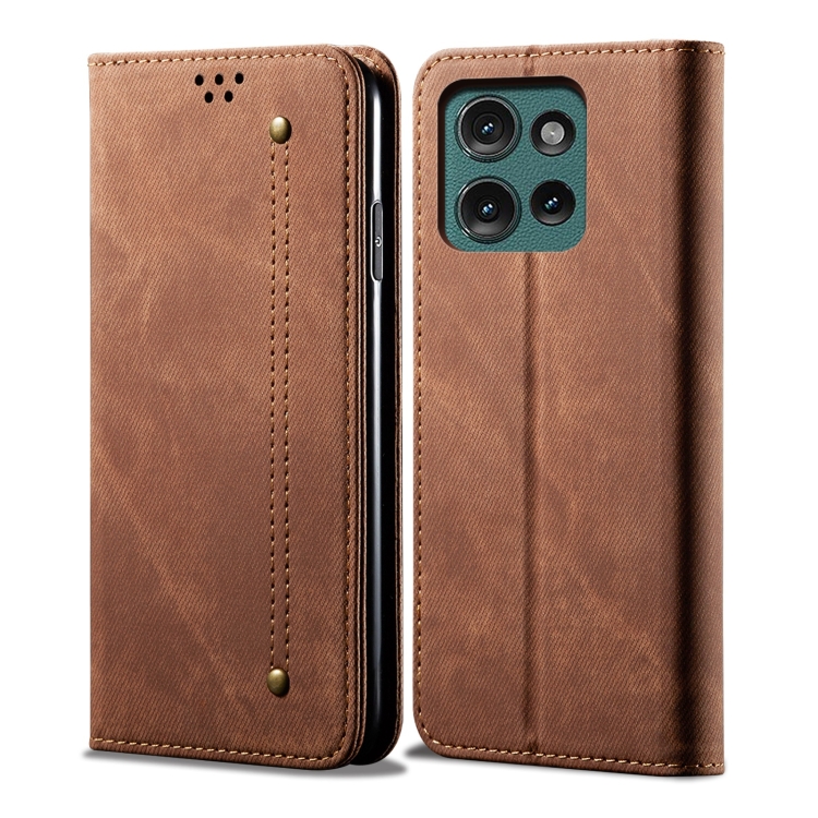 DENIM Pénztárcahuzat Motorola Moto G75 5G barna akciós termékkép 1
