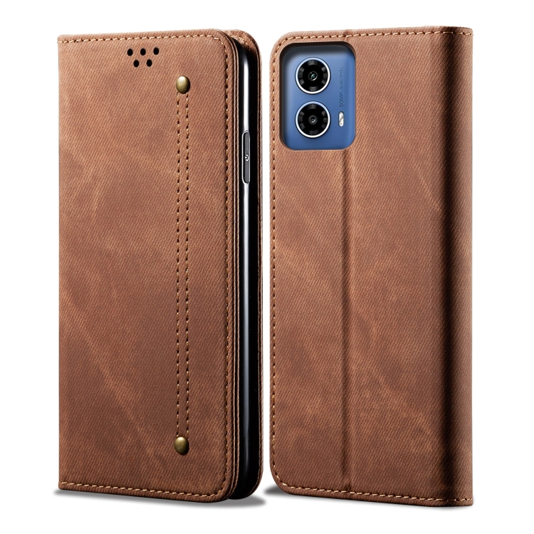 DENIM Pénztárcahuzat Motorola Moto G35 5G barna termék 2. képe
