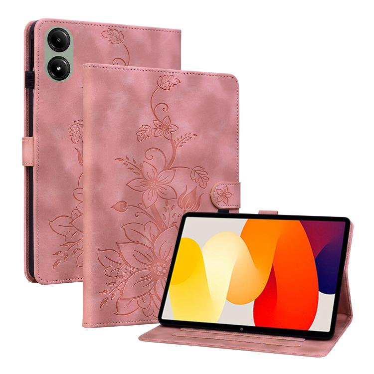 ART LILY Kinyitható tok Xiaomi Redmi Pad 2 rózsaszín készülékhez akciós termékkép 1