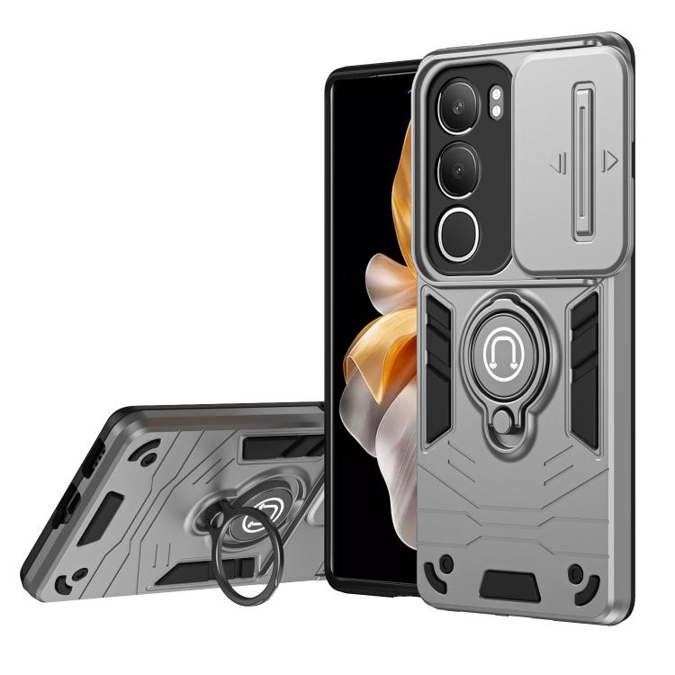 CAMPROTECT Fedél tartóval Vivo Y19s szürke akciós termékkép 1