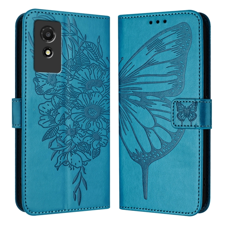 ART BUTTERFLY Pénztárca tok TCL 501 kék színhez termék 2. képe