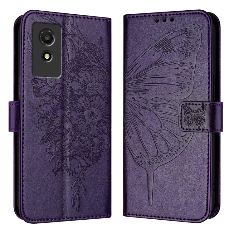ART BUTTERFLY Pénztárcahuzat TCL 501 lila színhez termék 2. képe