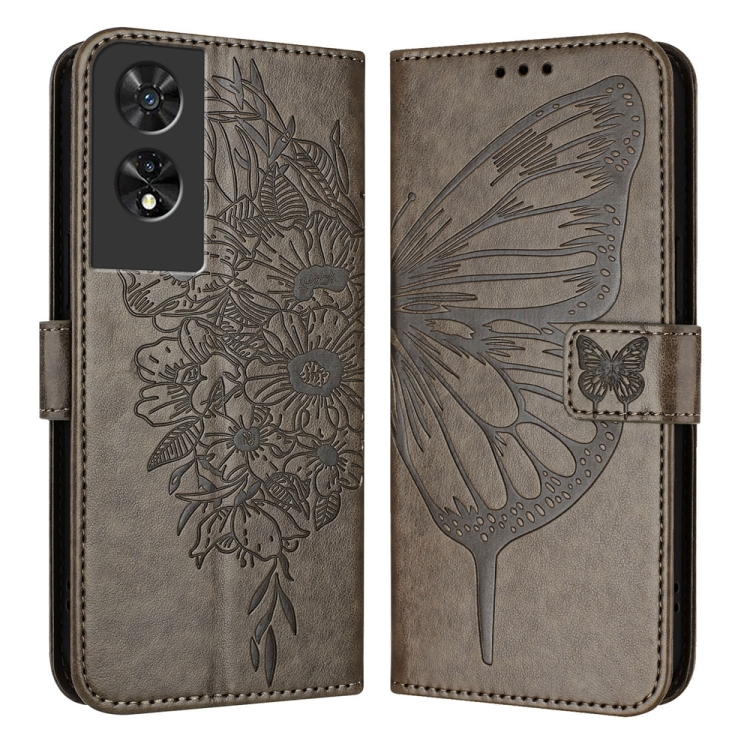 ART BUTTERFLY Pénztárca tok TCL 505 szürke színhez termék 2. képe