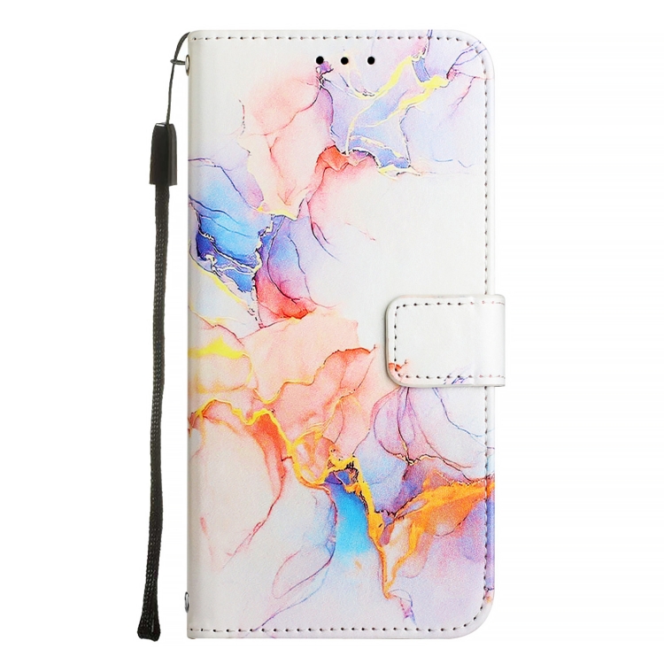 ART MARBLE Pénztárcahuzat Motorola Moto G05 / Moto E15 számára WHITE NARANCS akciós termékkép 1