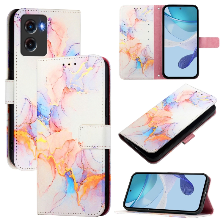ART MARBLE Pénztárcahuzat Motorola Moto G05 / Moto E15 számára WHITE NARANCS termék 2. képe