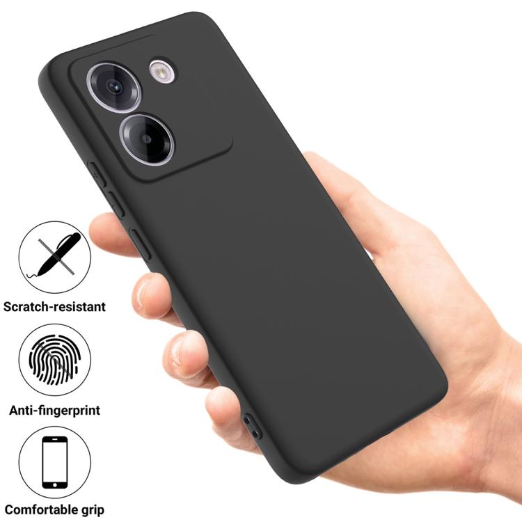 RUBBER Védőburkolat Xiaomi Poco M7 Pro 5G fekete termék 2. képe