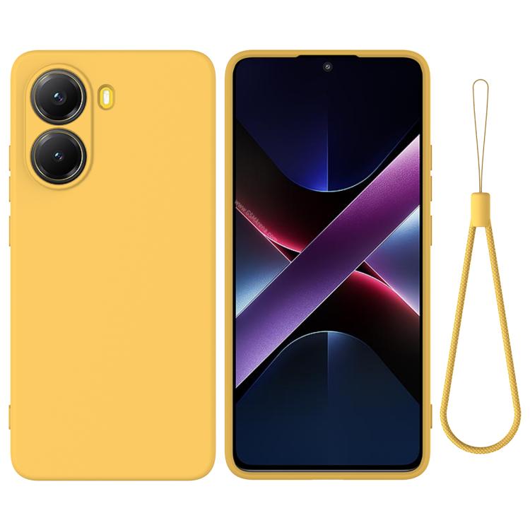 RUBBER Védőtok a Xiaomi Poco X7-hez Pro sárga akciós termékkép 1