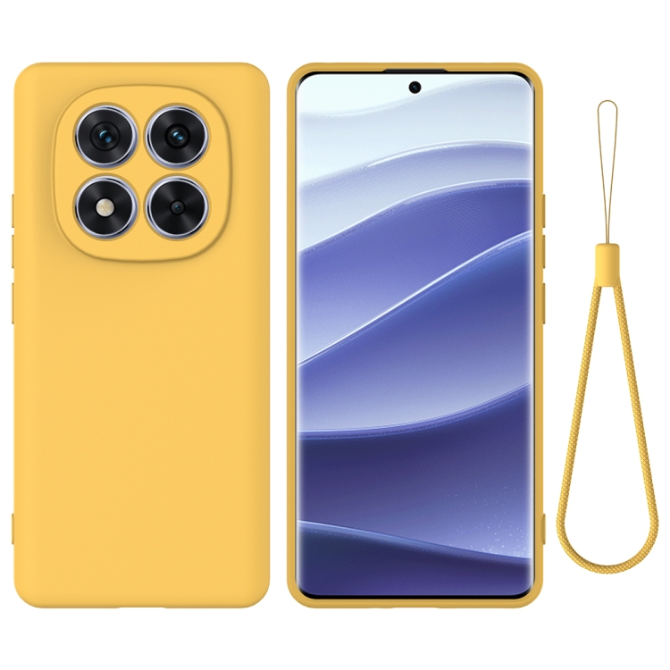 RUBBER Védőburkolat a Xiaomi-hoz Redmi Note 14 Pro 5G / Poco X7 sárga akciós termékkép 1