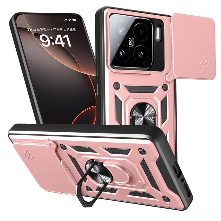 RING KAMERA Borító tartóval a Xiaomi 15 rózsaszínhez akciós termékkép 1