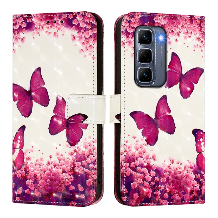 ART Tárcatakaró Infinix Hot 50 Pro+ ROSE BUTTERFLY akciós termékkép 1