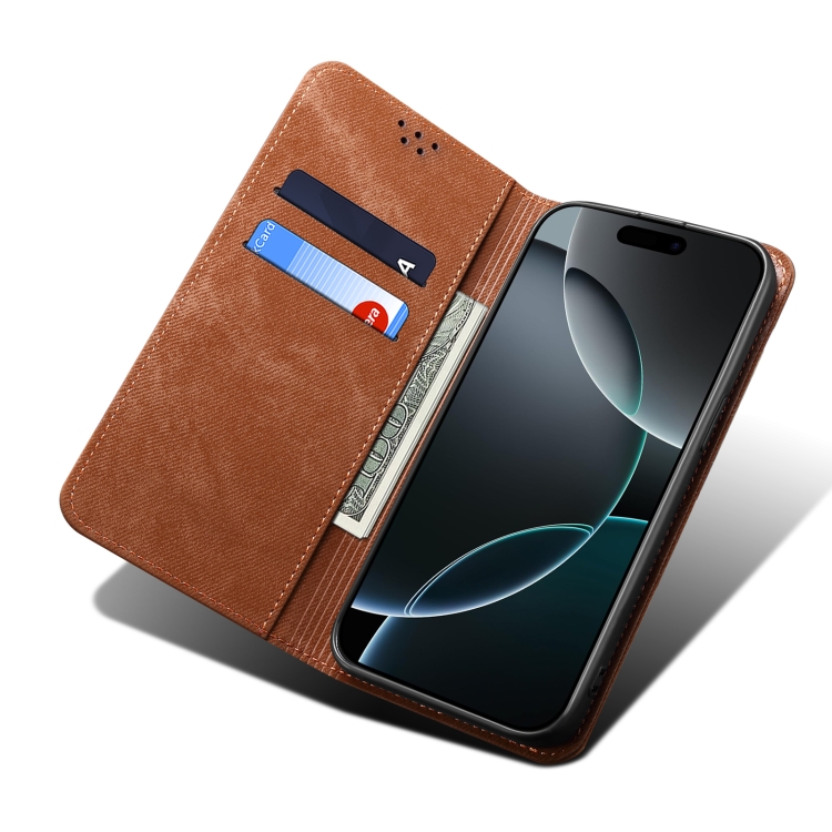 DENIM pénztárcahuzat Xiaomi Poco F7 Ultra barna termék 2. képe