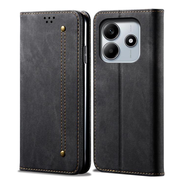 DENIM pénztárcahuzat Xiaomi Redmi Note 14 fekete akciós termékkép 1