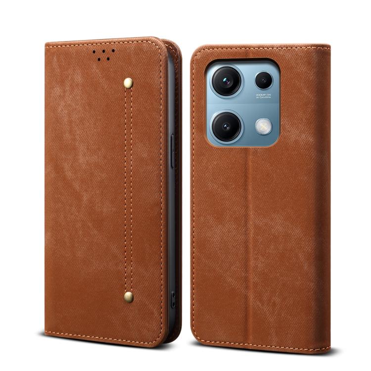 DENIM Pénztárcahuzat Xiaomi Redmi Note 14S barna akciós termékkép 1