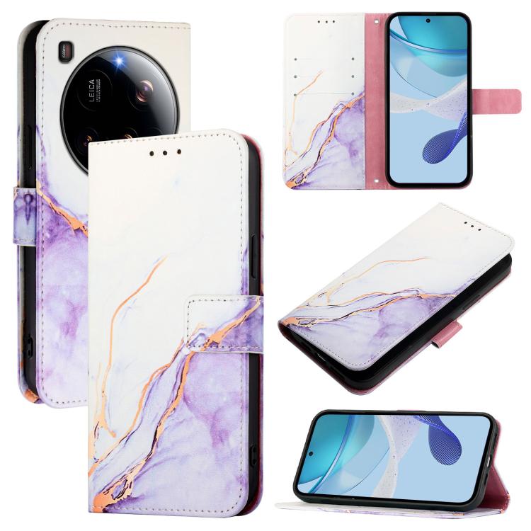ART MARBLE Tárcatakaró Xiaomi 15 Ultra WHITE PURPLE termék 2. képe