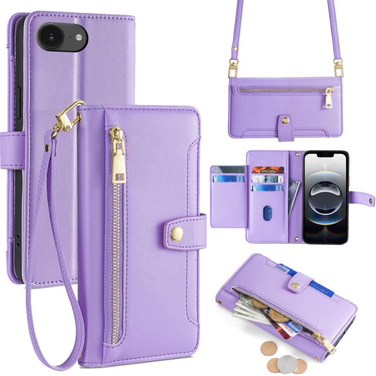 PASTEL Pénztárca tok Apple iPhone 16e lila színhez akciós termékkép 1