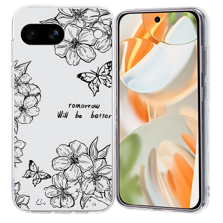ART TPU Védőburkolat Google Pixel 9a BUTTERFLY FLOWER akciós termékkép 1