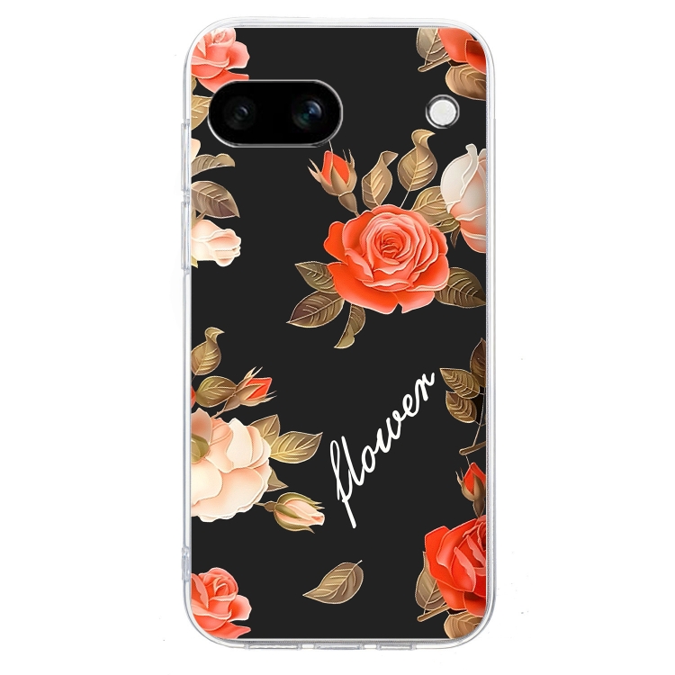 ART TPU Védőburkolat Google Pixel 9a ROSES BE BLACK termék 2. képe
