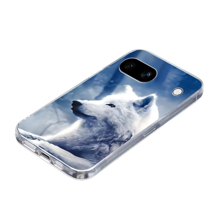ART TPU Védőburkolat Google Pixel 9a WHITE WOLF-hoz termék 2. képe