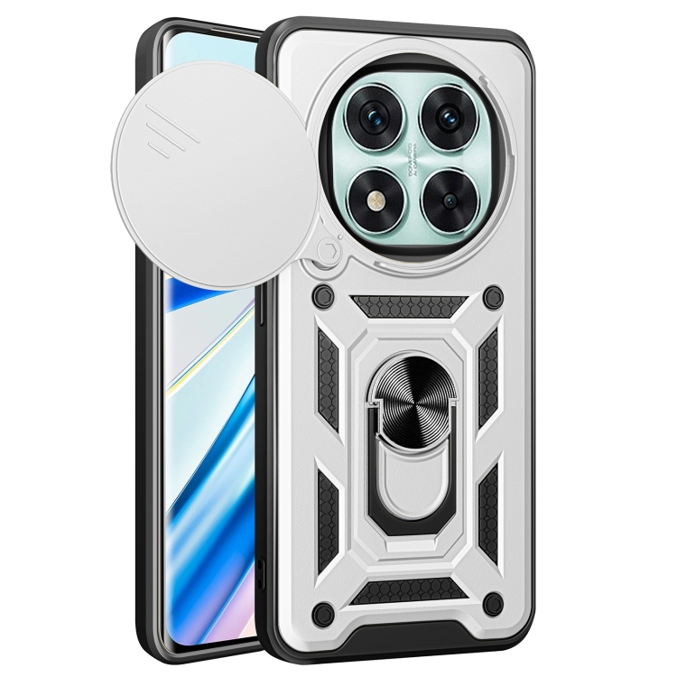 RING KAMERA Borító tartóval Xiaomi-hoz Redmi Note 14 Pro 5G / Poco X7 ezüst akciós termékkép 1