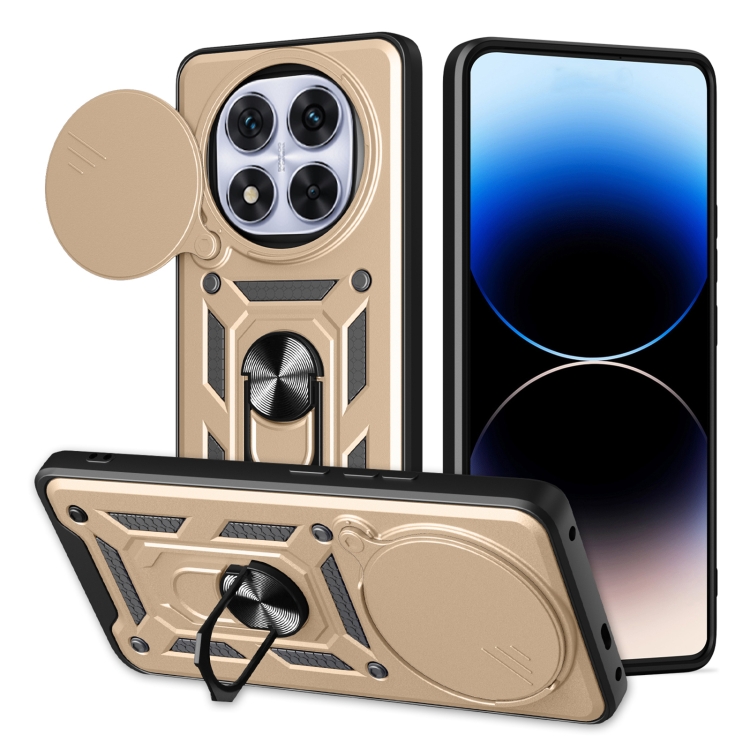 RING KAMERA Borító tartóval Xiaomi-hoz Redmi Note 14 Pro+ 5G arany akciós termékkép 1