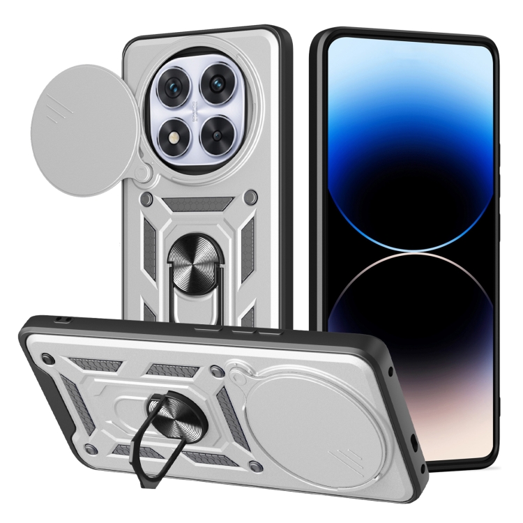 RING KAMERA Borító tartóval Xiaomi-hoz Redmi Note 14 Pro+ 5G ezüst akciós termékkép 1
