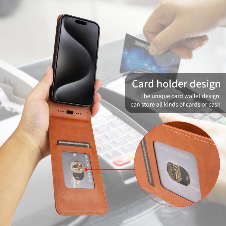 Flip tok Motorola Moto G05 / Moto E15 barna termék 2. képe