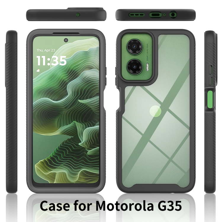 DUAL Kétoldalas burkolat fóliával Motorola Moto G35 5G piros termék 2. képe