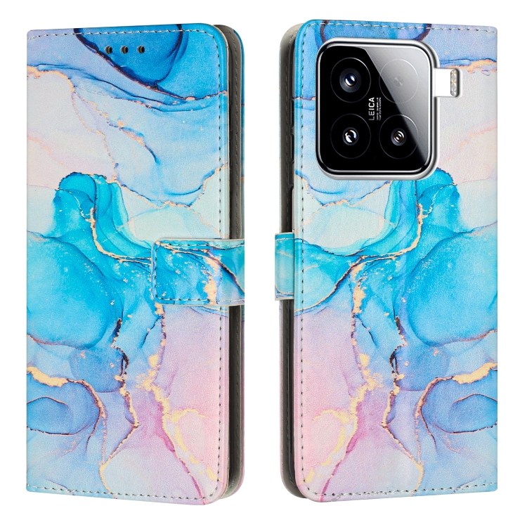ART MARBLE Pénztárca tok Xiaomi 15 BLUE PINK telefonhoz akciós termékkép 1