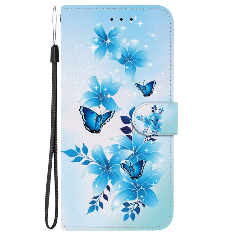 ART Pénztárcahuzat Infinix Hot 50 5G BLUE BUTTERFLIES-hoz akciós termékkép 1