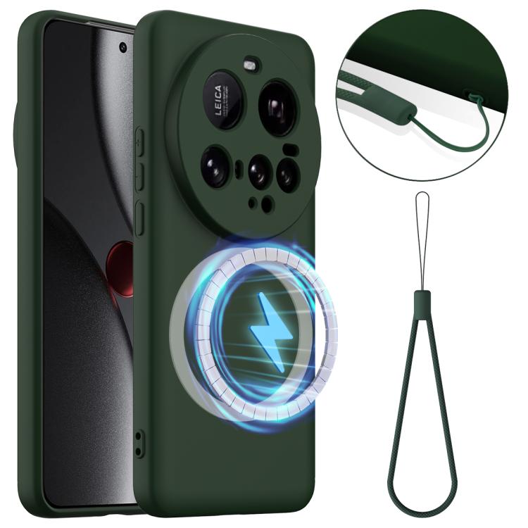 RUBBER MAGSAFE Szilikon burkolat a Xiaomi 15 Ultra SÖTÉT GREEN akciós termékkép 1