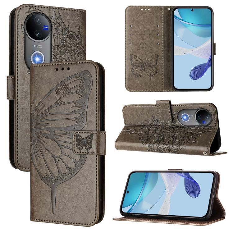 ART BUTTERFLY Tárcatáska Vivo V50 5G szürke termék 2. képe