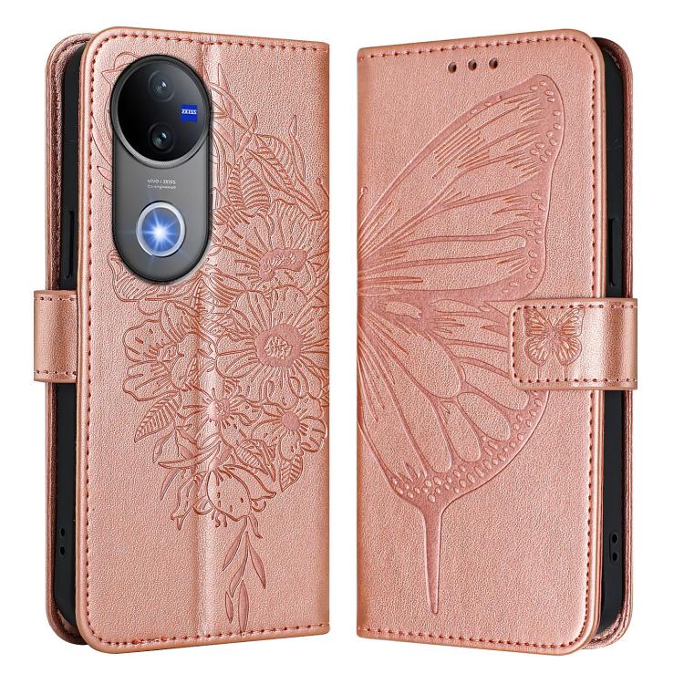 ART BUTTERFLY Pénztárca tok Vivo V50 5G rózsaszín akciós termékkép 1