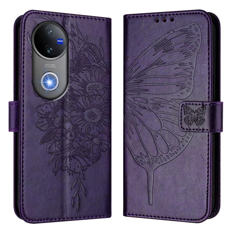 ART BUTTERFLY Lila pénztárca tok Vivo V50 5G akciós termékkép 1