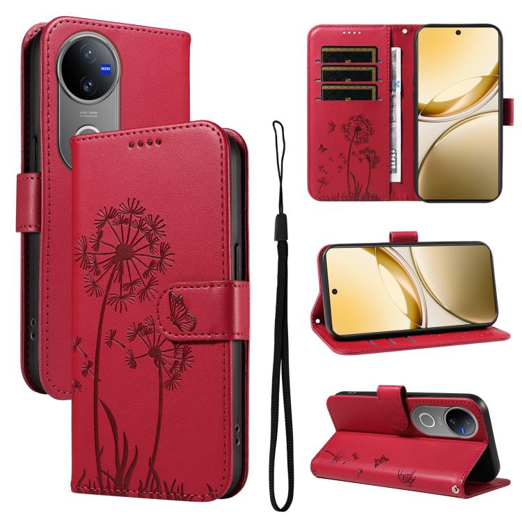 ART DANDELION Pénztárca tok Vivo V50 5G piros akciós termékkép 1