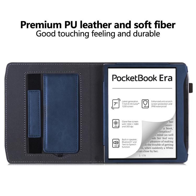 LEATHER Flip tok PocketBook 700 Era kék termék 2. képe