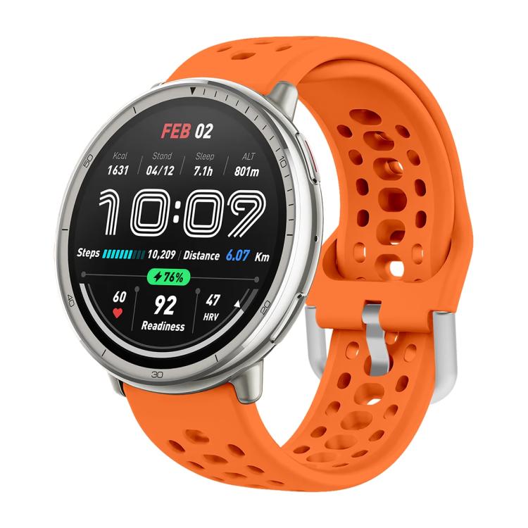 HOLE Szilikon szíj a Amazfit Active 2 narancs színhez akciós termékkép 1