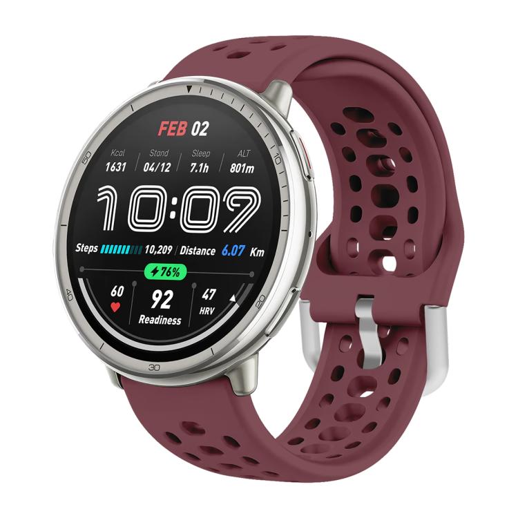 HOLE Szilikon szíj Amazfit Active 2 bordó színhez akciós termékkép 1
