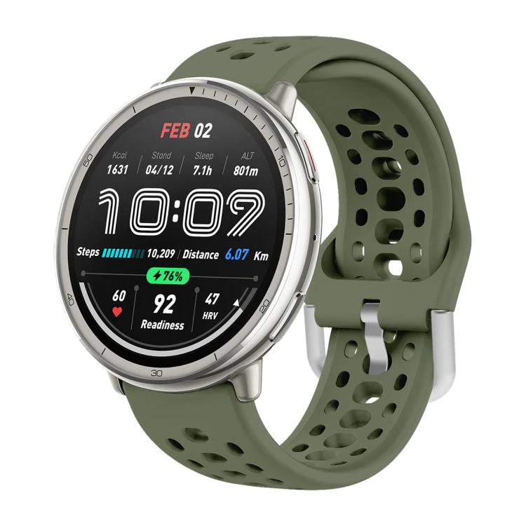 HOLE Szilikonszíj Amazfit Active 2 sötétzöld akciós termékkép 1