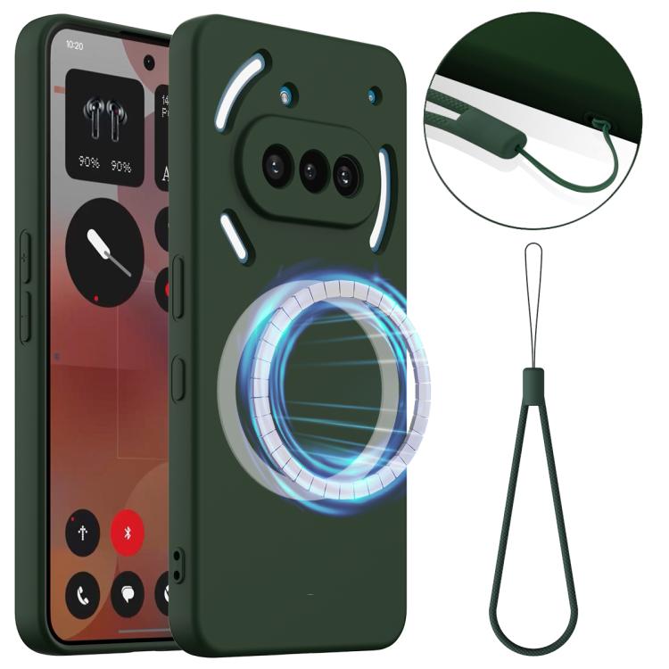 RUBBER MAGSAFE Szilikon burkolat a Nothing Phone (3a) SÖTÉT GREEN akciós termékkép 1