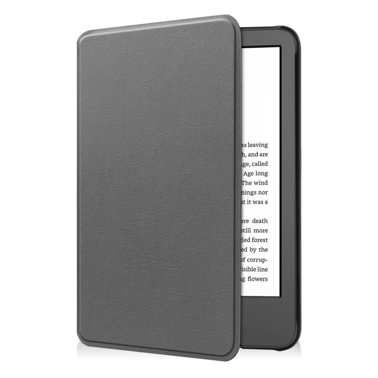 LEATHER Lehúzható tok Amazon Kindle 2024 szürke színhez termék 2. képe