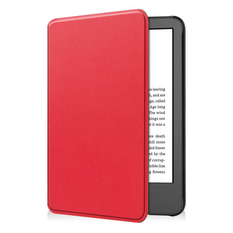 LEATHER Lehúzható tok Amazon Kindle 2024 készülékhez, piros termék 2. képe