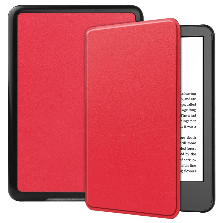 LEATHER Lehúzható tok Amazon Kindle 2024 készülékhez, piros akciós termékkép 1