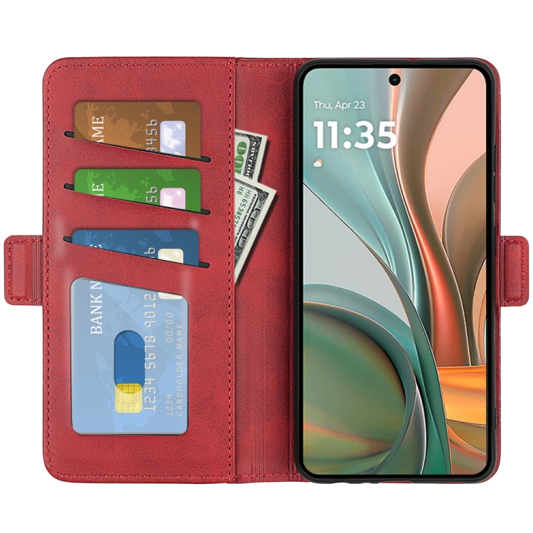 SIDE Pénztárca tok Motorola Moto-hoz G75 5G piros termék 2. képe