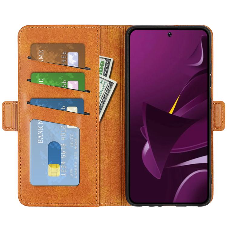 SIDE pénztárca tok Xiaomi Poco M7 Pro 5G világosbarna termék 2. képe