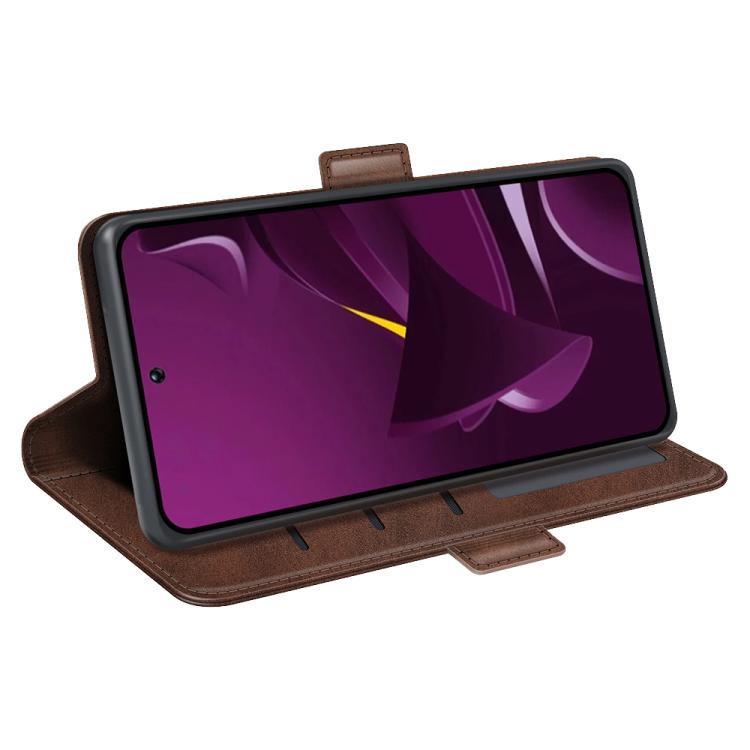 SIDE pénztárca tok Xiaomi Poco M7 Pro 5G sötétbarna termék 2. képe